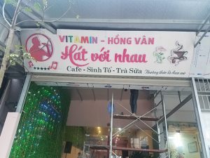 Biển quán karaoke đèn led âm bản