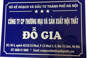 Biển công ty bằng mica